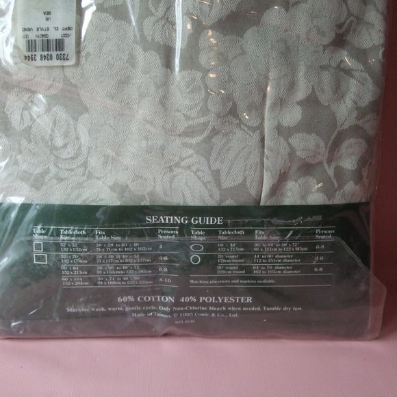 Charter Club 70 Inch Round Table Cloth in Grapevine Pattern, New Old Stock - Picture 4 of 4